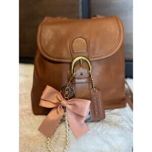 Like NEW vintage Coach Leather Backpack Day Pack British Tan